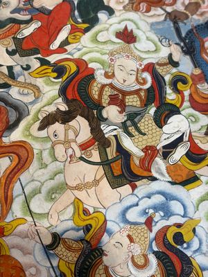 A very large Tibetan 'Astrological Calendar' thangka, 20th C. — photo 17