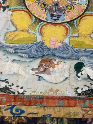 A very large Tibetan 'Astrological Calendar' thangka, 20th C. — photo 7