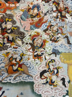 A very large Tibetan 'Astrological Calendar' thangka, 20th C. — photo 10