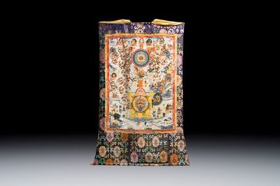 A very large Tibetan 'Astrological Calendar' thangka, 20th C.