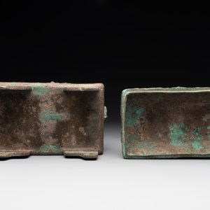 A very rare bronze food vessel and cover, 'fang xu 方盨', middle Western Zhou — foto 7