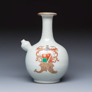 A very rare Chinese famille rose armorial kendi with the arms of De Heere for the Dutch market — foto 1