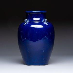 A Vietnamese blue-glazed Bien Hoa pottery vase, impressed Dong Tran Dongnai mark, 20th C. — foto 2