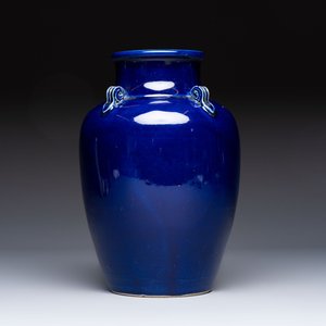 A Vietnamese blue-glazed Bien Hoa pottery vase, impressed Dong Tran Dongnai mark, 20th C. — foto 3
