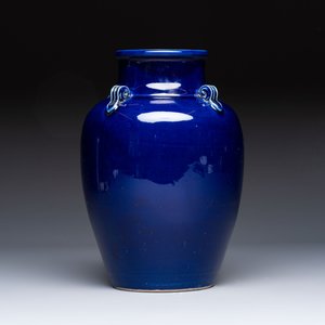 A Vietnamese blue-glazed Bien Hoa pottery vase, impressed Dong Tran Dongnai mark, 20th C. — foto 4