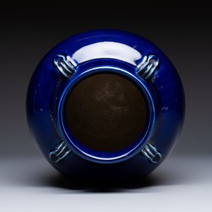 A Vietnamese blue-glazed Bien Hoa pottery vase, impressed Dong Tran Dongnai mark, 20th C. — foto 5