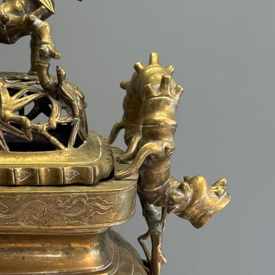A Vietnamese bronze covered censer and stand — photo 6