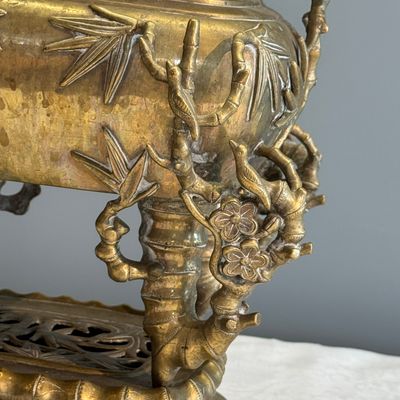 A Vietnamese bronze covered censer and stand — photo 7