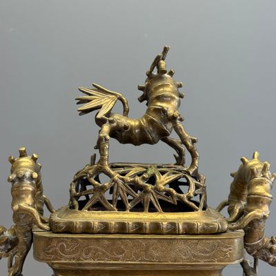 A Vietnamese bronze covered censer and stand — photo 14