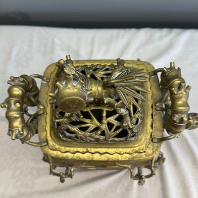 A Vietnamese bronze covered censer and stand — photo 21