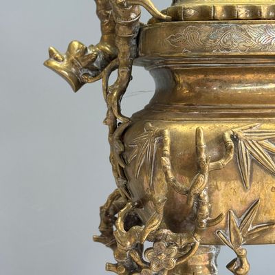 A Vietnamese bronze covered censer and stand — photo 3