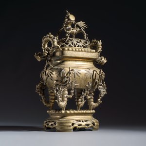 A Vietnamese bronze covered censer and stand — photo 1