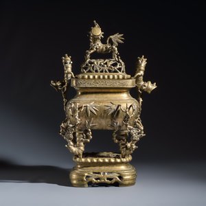 A Vietnamese bronze covered censer and stand — photo 2