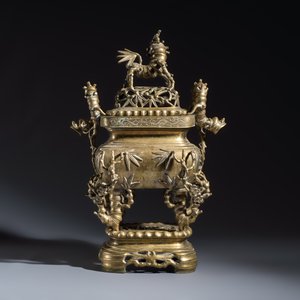 A Vietnamese bronze covered censer and stand — photo 4