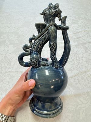 A Vietnamese or Annamese blue-glazed 'Qilin' ewer — 照片 4