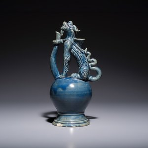 A Vietnamese or Annamese blue-glazed 'Qilin' ewer — 照片 2