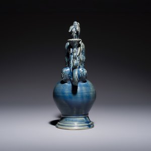 A Vietnamese or Annamese blue-glazed 'Qilin' ewer — 照片 3