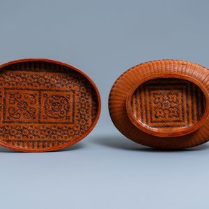 A Vietnamese woven straw box and cover, 19th C. — 照片 8