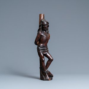 A walnut figure of Christ at the column, Rhine Valley, Germany, 15th C. — 照片 1