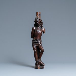 A walnut figure of Christ at the column, Rhine Valley, Germany, 15th C. — 照片 2