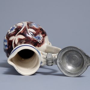A Westerwald pewter-mounted jug with 'William and Mary', 17th C. — photo 6