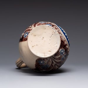 A Westerwald pewter-mounted stoneware jug, Germany, dated 1685 — photo 9