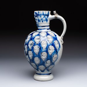 A Westerwald stoneware jug with a lion's head and moulded floral design, Germany, 17th C. — photo 2