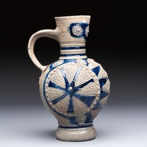 A Westerwald stoneware jug with moulded design, Germany, 17th C. — photo 4