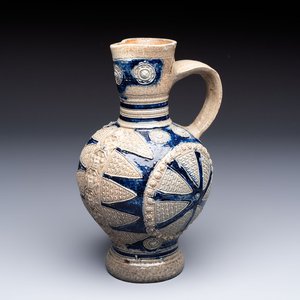 A Westerwald stoneware jug with moulded design, Germany, 17th C. — photo 1