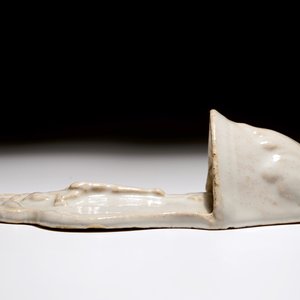 A white Dutch Delft candle stick and a holy water font, 18th C. — 照片 4