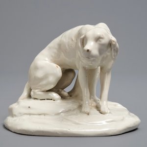 A white Dutch Delft model of a dog, 18th C. — 照片 2