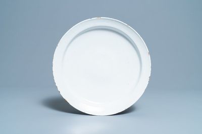 A white Dutch Delftware dish, 18th C.