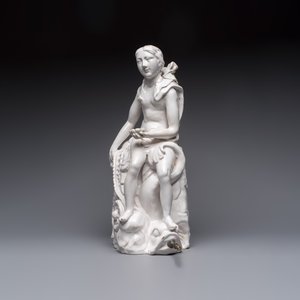A white-glazed Brussels faience 'Amphitrite' table fountain, Rue de la Montagne factory, Jacques Artoisenet, 18th C. — photo 2