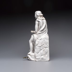 A white-glazed Brussels faience 'Amphitrite' table fountain, Rue de la Montagne factory, Jacques Artoisenet, 18th C. — photo 3
