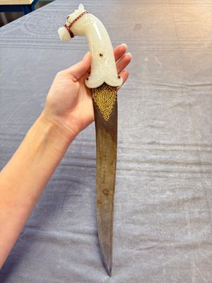 A white jade-hilted khandjar dagger, India, 19/20th C. — photo 2