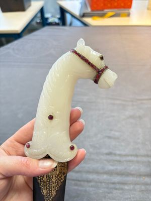 A white jade-hilted khandjar dagger, India, 19/20th C. — photo 3