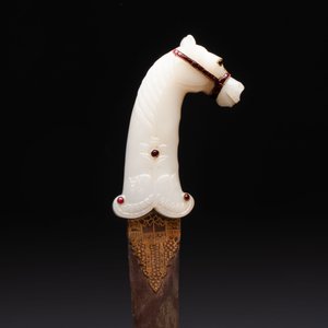 A white jade-hilted khandjar dagger, India, 19/20th C. — photo 8