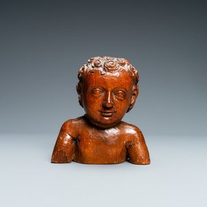 A wooden bust of the infant Jesus, Germany, 17th C. — 照片 1