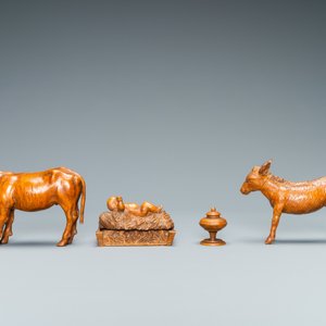 A wooden 'The adoration of the magi' group, Italy, 18th C. — photo 12