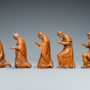 A wooden 'The adoration of the magi' group, Italy, 18th C. — photo 5