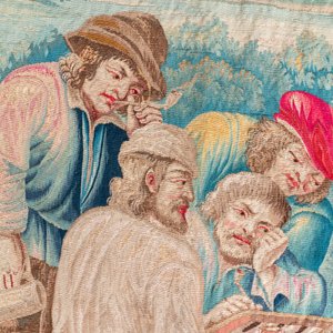 A wool and silk 'Backgammon' wall tapestry after David Teniers, Guillaume Werniers workshop, Lille, France, 17/18th C. — photo 4