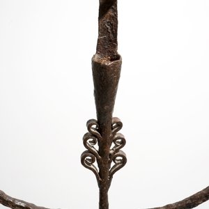 A wrought iron floor standing candleholder, probably 17/18th C. — photo 5