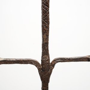 A wrought iron floor standing candleholder, probably 17/18th C. — photo 10