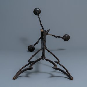 A wrought iron standing candle holder, North of France or Flanders, 15th C. — 照片 8
