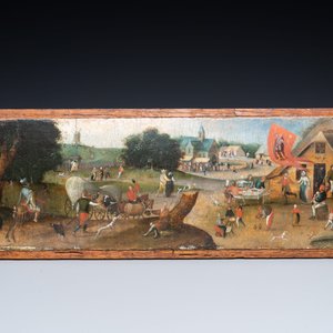 Abel Grimmer (c.1570-c.1619): 'Kermesse flamande le jour de la fête de Saint Georges', huile sur panneau — photo 3