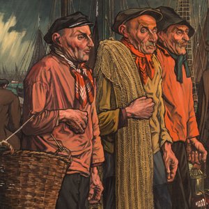 Achille Van Sassenbrouck (1886-1979): 'Fishermen', oil on canvas — photo 6