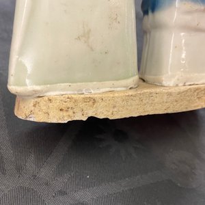 Acht Chinese biscuit groepen met blauw-wit en celadon glazuur, Qianlong/Jiaqing — foto 41