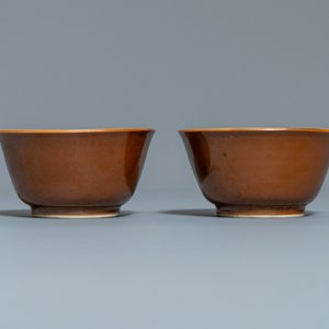 Acht Chinese blauw-witte koppen en schotels, Kangxi/Qianlong — foto 19