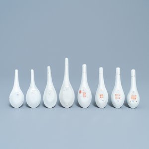Acht Chinese Canton famille rose en polychrome lepels, 19/20e eeuw — foto 2