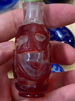 Acht Chinese glazen snuifflessen, 19/20e eeuw — foto 43
